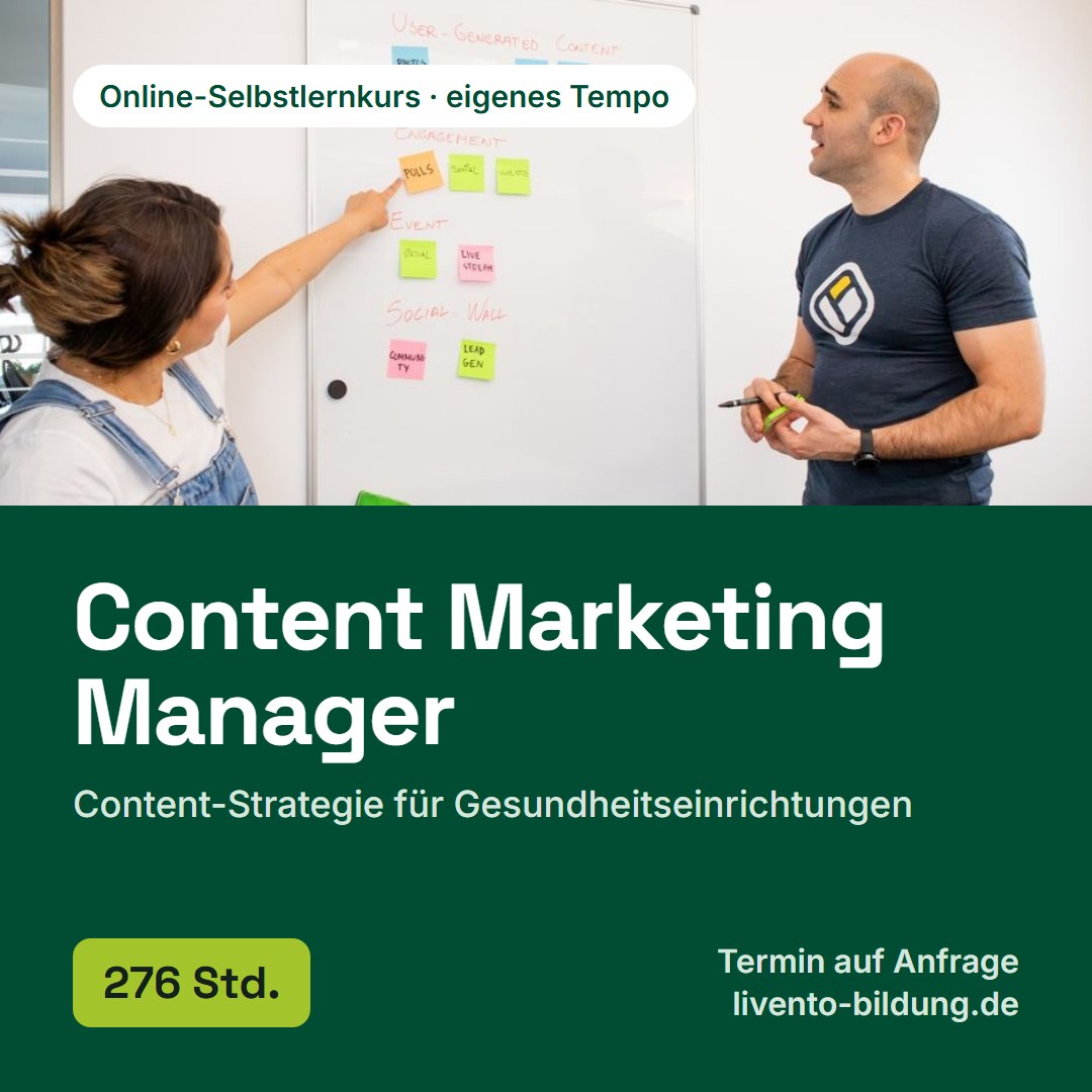 Content Marketing Manager (m/w/d) im Gesundheitswesen