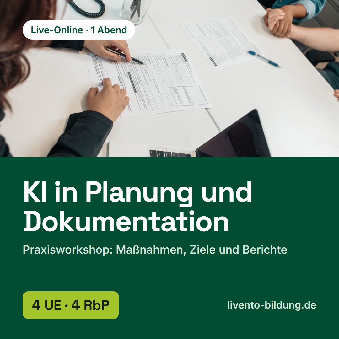 Wie uns KI in der Maßnahmenplanung und Dokumentation wirklich helfen kann – Praxisworkshop