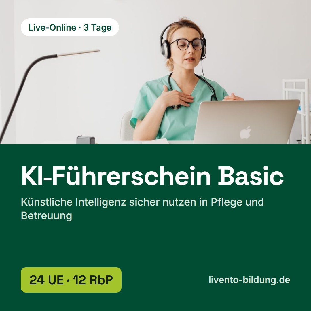KI-Führerschein Basic – Künstliche Intelligenz für Pflege und Betreuung